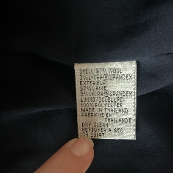 Talbots Navy Double-Breasted Wool Blazer - Picture 12 of 12